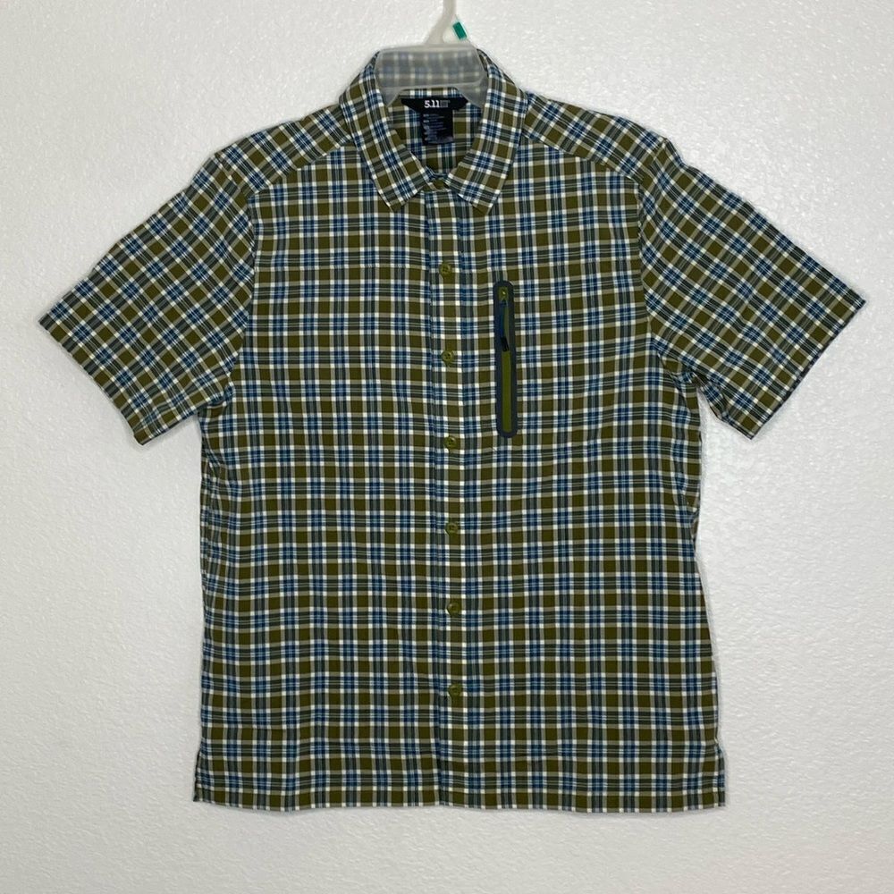 5.11 Tactical Men’s Marksman Utility Plaid Short Sleeve Shirt Size S